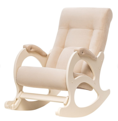 Кресло-качалка без лозы Неаполь Модель 10 (Дуб шампань/Ткань Бежевый Verona Vanilla)